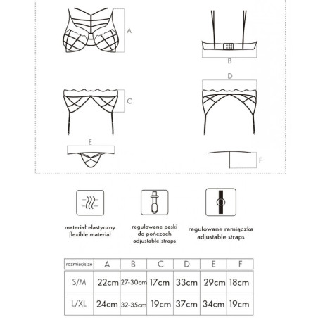 LIVCO CORSETTI FASHION SOLEDAD LC 20217 SUJETADOR PANTY LIGUERO L XL