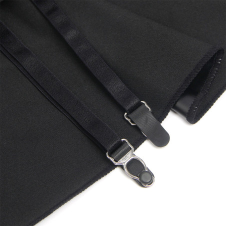 SUBBLIME 957704 VESTIDO DE CUERO CON CREMALLERA Y ENCAJE NEGRO S M