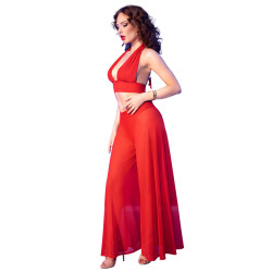 CHILIROSE CR 4857 SET TOP Y PANTALONES ROJO TALLA XL 2