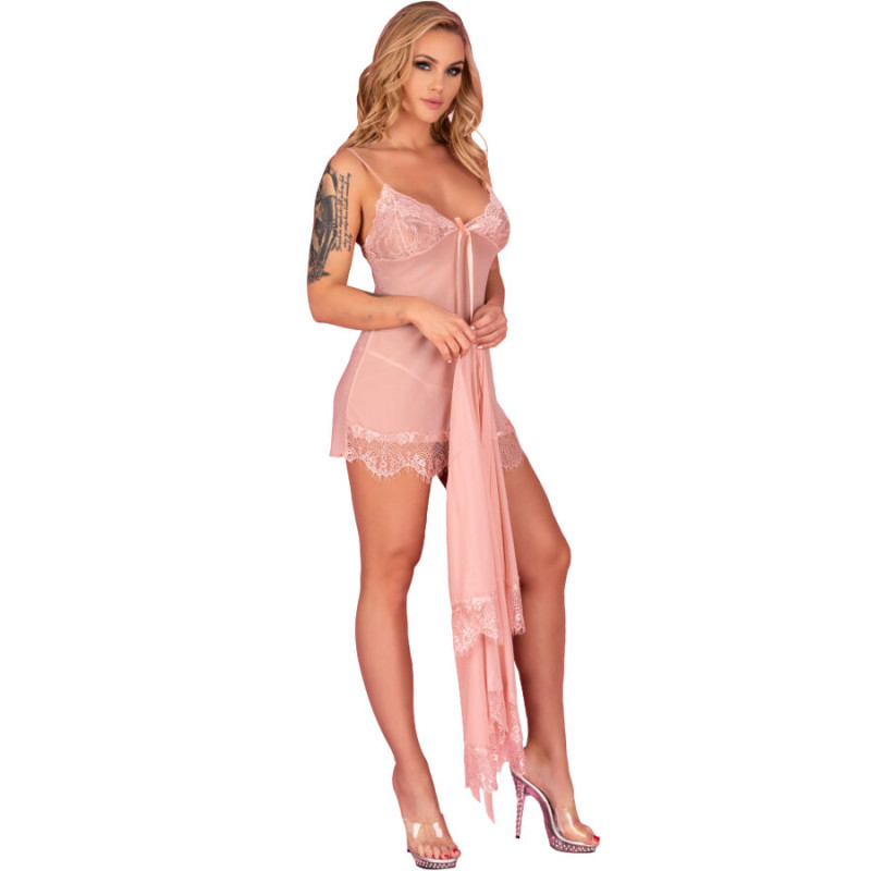 LIVCO CORSETTI FASHION HYEONA 1710 BABYDOLL TANGA ROSA L