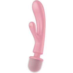 SATISFYER TRIPLE LOVER MASAJEADOR VIBRADOR RABBIT GRIS 2