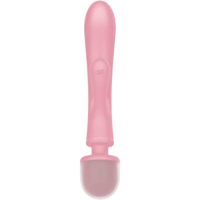 SATISFYER TRIPLE LOVER MASAJEADOR VIBRADOR RABBIT ROSA