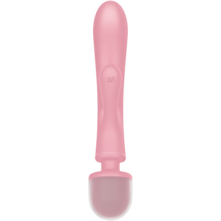 SATISFYER TRIPLE LOVER MASAJEADOR VIBRADOR RABBIT ROSA