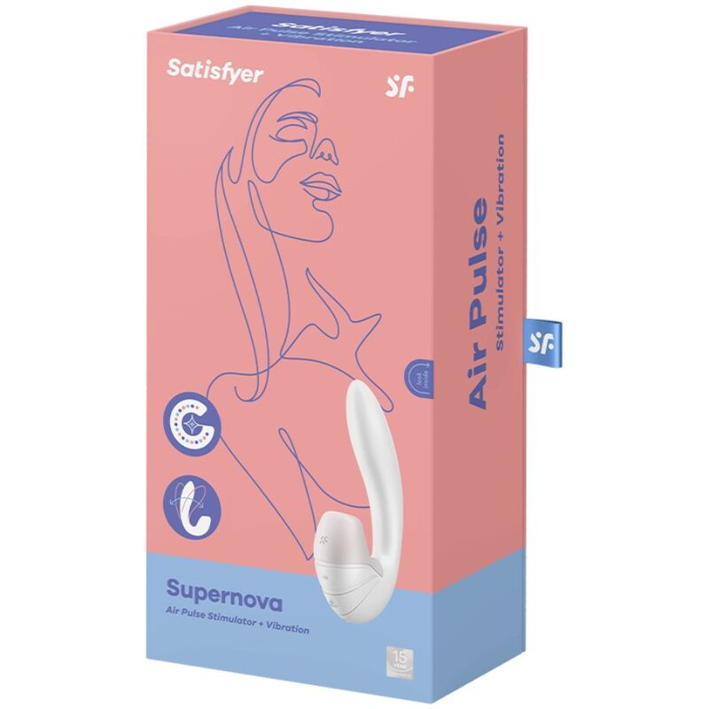 SATISFYER SUPERNOVA ESTIMULADOR Y VIBRADOR BLANCO