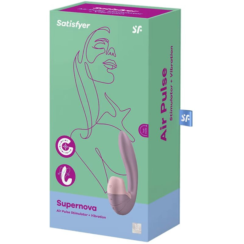 SATISFYER SUPERNOVA ESTIMULADOR Y VIBRADOR ROSA