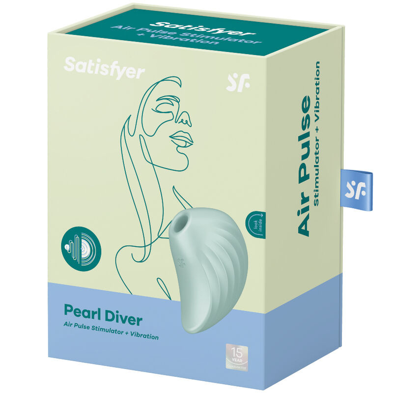 SATISFYER PEARL DIVER ESTIMULADOR Y VIBRADOR VERDE