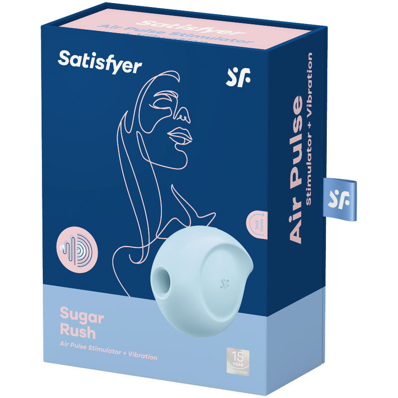 SATISFYER SUGAR RUSH ESTIMULADOR Y VIBRADOR AZUL