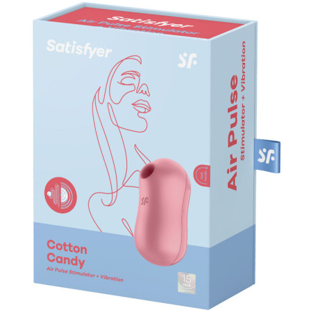 SATISFYER COTTON CANDY ESTIMULADOR Y VIBRADOR ROSA