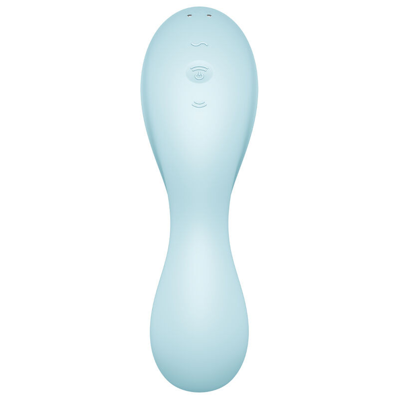 SATISFYER CURVY TRINITY 5 ESTIMULADOR Y VIBRADOR APP AZUL