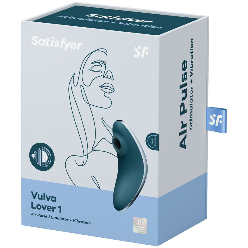 SATISFYER VULVA LOVER 1 ESTIMULADOR Y VIBRADOR AZUL