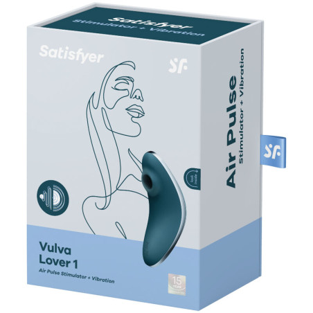 SATISFYER VULVA LOVER 1 ESTIMULADOR Y VIBRADOR AZUL