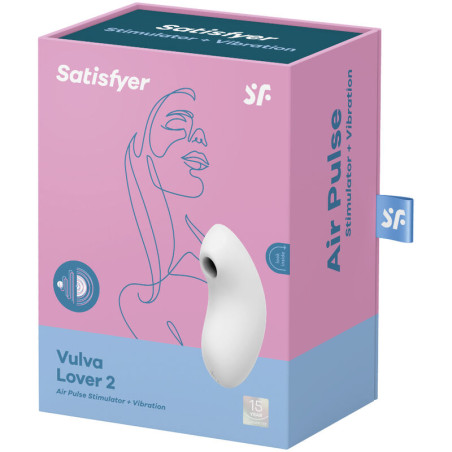 SATISFYER VULVA LOVER 2 ESTIMULADOR Y VIBRADOR BLANCO