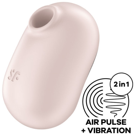 SATISFYER PRO TO GO 2 ESTIMULADOR Y VIBRADOR DOBLE BEIGE