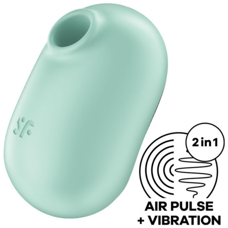SATISFYER PRO TO GO 2 ESTIMULADOR Y VIBRADOR DOBLE VERDE