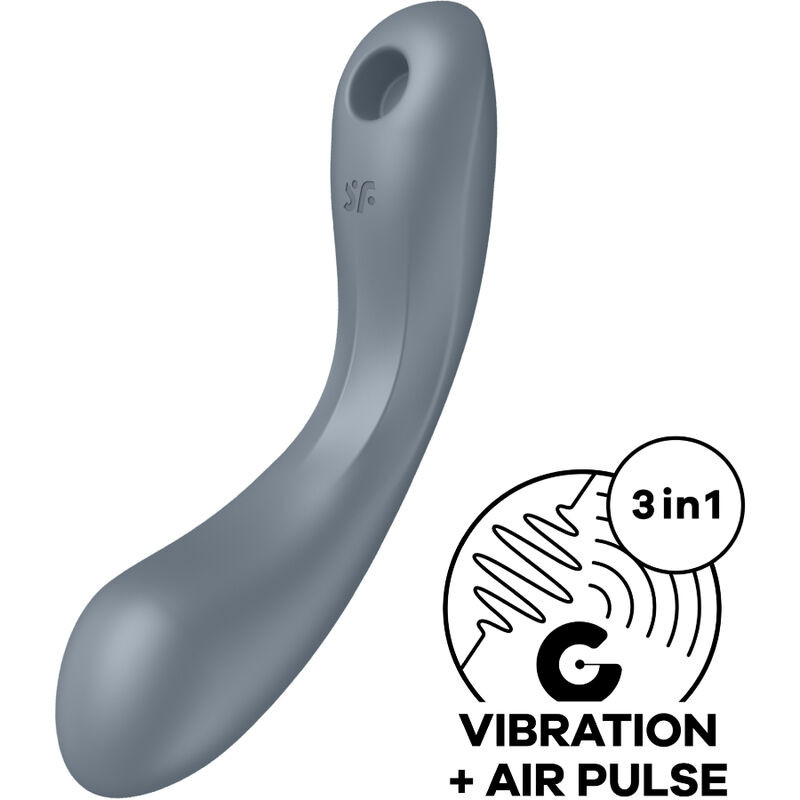 SATISFYER CURVE TRINITY 1 AIR PULSE VIBRATION GRIS