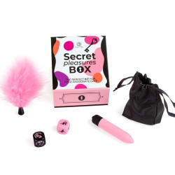 SECRET PLAY CAJA DE PLACERES PARA PAREJAS DADOS BALA VIBRADORA PLUMERO 2