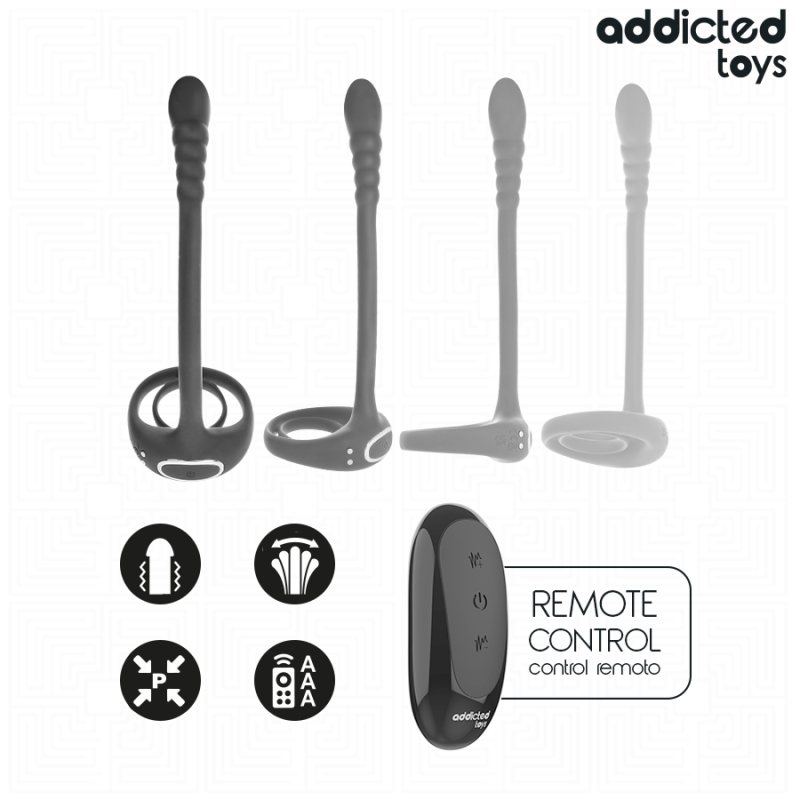 ADDICTED TOYS ANILLO PENE VIBRADOR PUNTOP CONTROL REMOTO