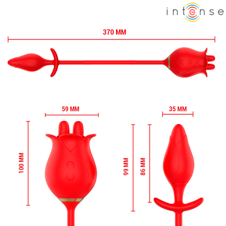 INTENSE MELANIE DOBLE ESTIMULADOR CLITORIS CON LENGUA ZIGZAG