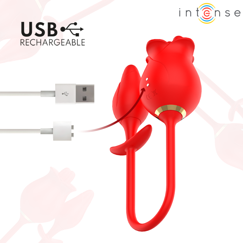 INTENSE MELANIE DOBLE ESTIMULADOR CLITORIS CON LENGUA ZIGZAG