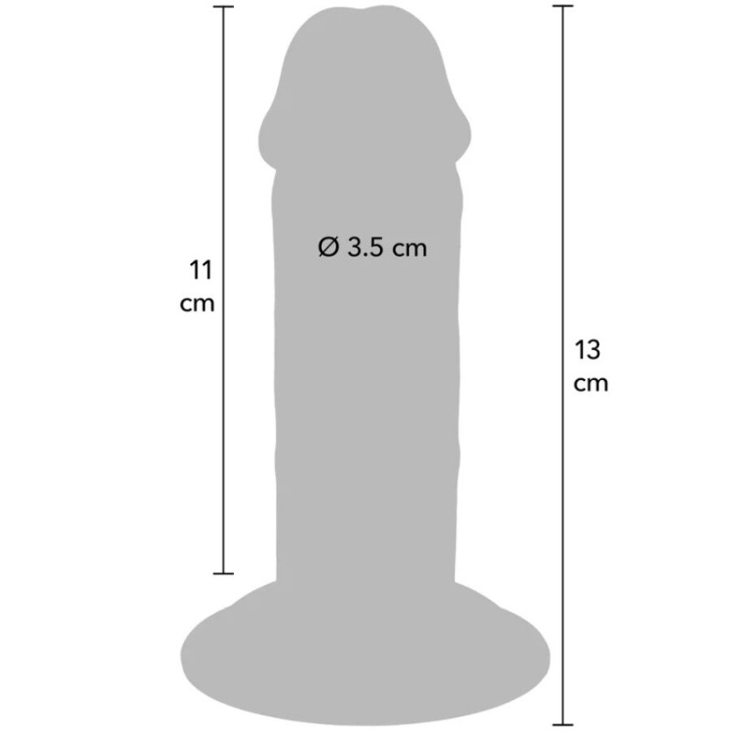 GET REAL DILDO DELUXE DONG GRUESO DE DOBLE DENSIDAD TPE 13 CM
