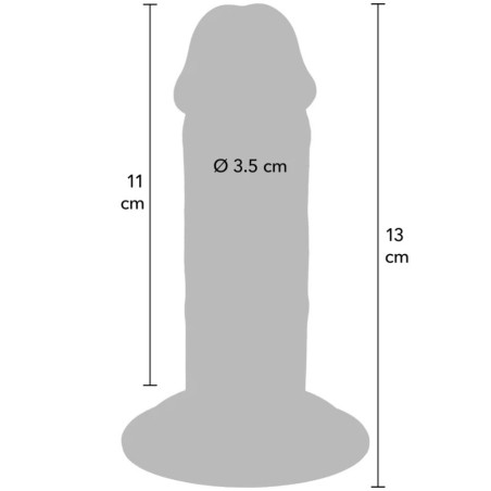 GET REAL DILDO DELUXE DONG GRUESO DE DOBLE DENSIDAD TPE 13 CM