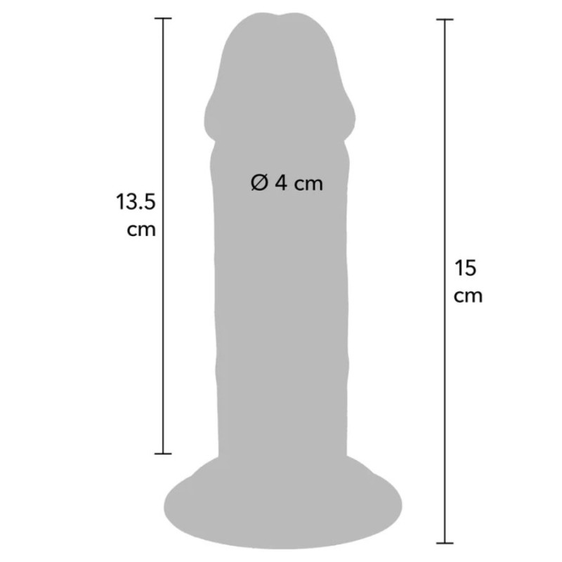 GET REAL DILDO DELUXE DONG GRUESO DE DOBLE DENSIDAD TPE 15 CM