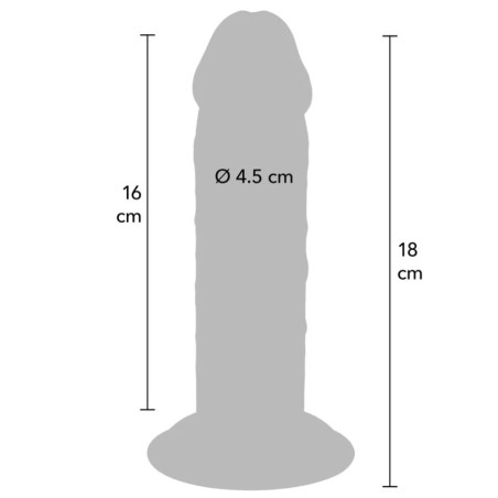 GET REAL DILDO DELUXE DONG GRUESO DE DOBLE DENSIDAD TPE 18 CM