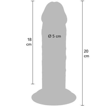 GET REAL DILDO DELUXE DONG GRUESO DE DOBLE DENSIDAD TPE 20 CM