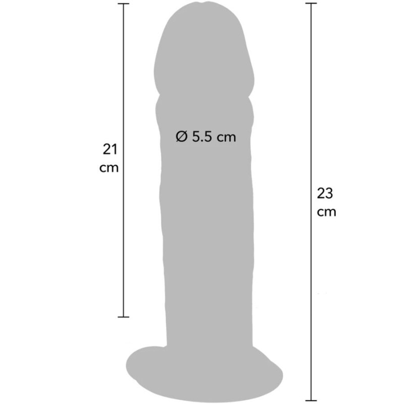 GET REAL DILDO DELUXE DONG GRUESO DE DOBLE DENSIDAD TPE 23 CM