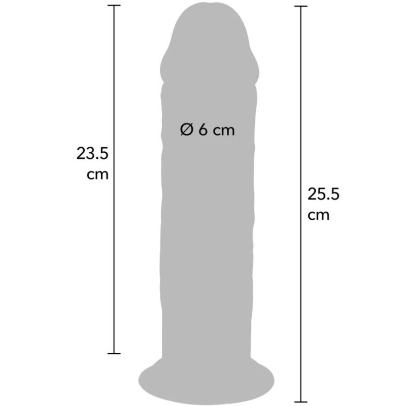 GET REAL DILDO DELUXE DONG GRUESO DE DOBLE DENSIDAD TPE 255 CM