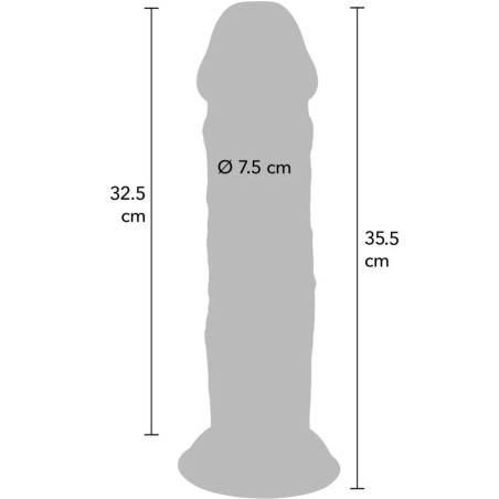 GET REAL DILDO DELUXE DONG GRUESO DE DOBLE DENSIDAD TPE 355 CM