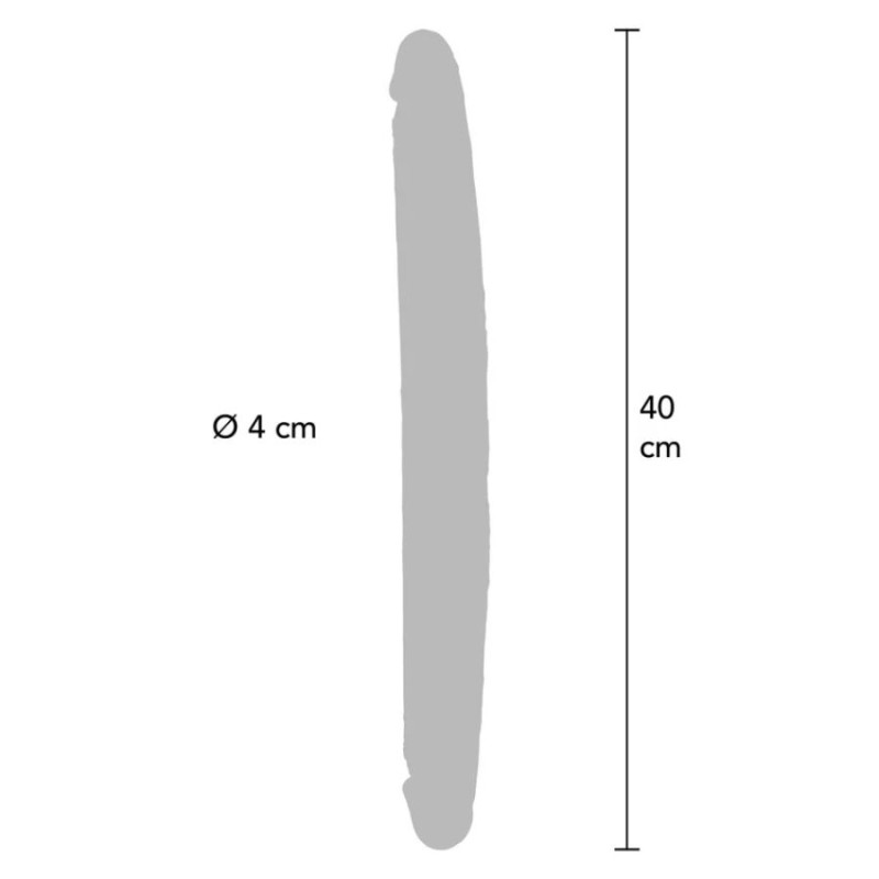 GET REAL DILDO DOBLE DONG DE SILICONA CARAMELO 40 CM