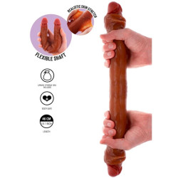 GET REAL DILDO DOBLE DONG DE SILICONA CARAMELO 46 CM 2