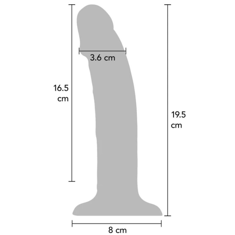 GET REAL DILDO REALISTA VIBRADOR DE SILICONA CLARO 195 CM