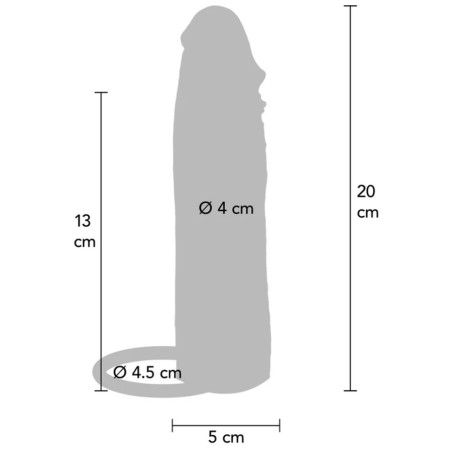 GET REAL FUNDA HYDRATED SKIN DE SILICONA PARA PENE CARAMELO 20 CM