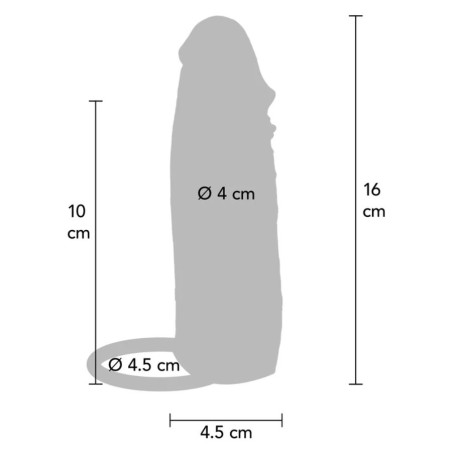 GET REAL FUNDA HYDRATED SKIN DE SILICONA CON VIBRACION PARA PENE CARAMELO 16 CM