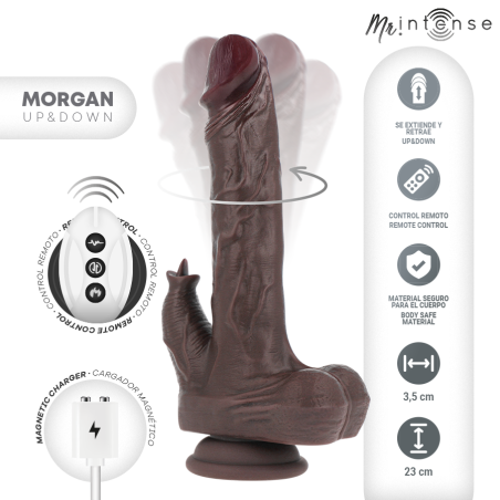 MR INTENSE MORGAN REALISTICO MULTIFUNCION CON VIBRACION Y UP AND DOWN CONTROL REMOTO 23 CM O 35 CM