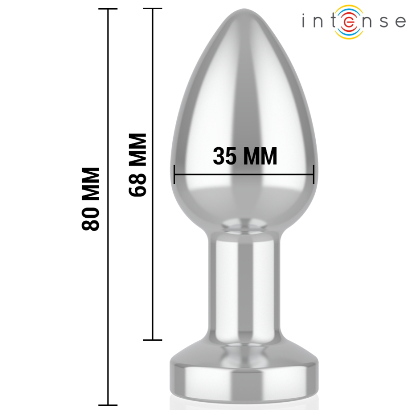 INTENSE PLUG ANAL TALLA S DE METAL VIBRADOR CON LUCES LED MULTICOLOR Y CONTROL REMOTO