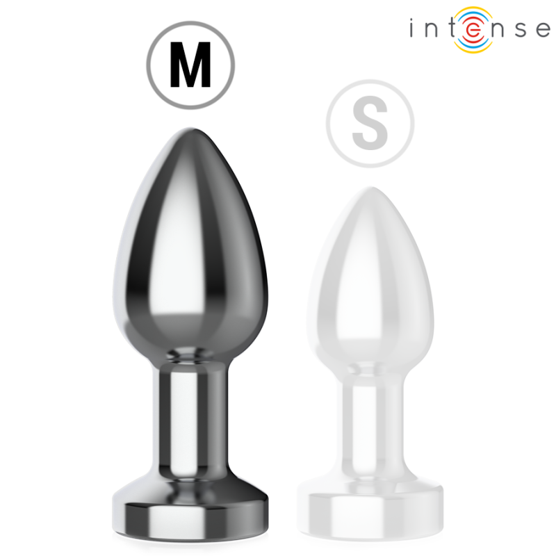 INTENSE PLUG ANAL TALLA M DE METAL VIBRADOR CON LUCES LED MULTICOLOR Y CONTROL REMOTO