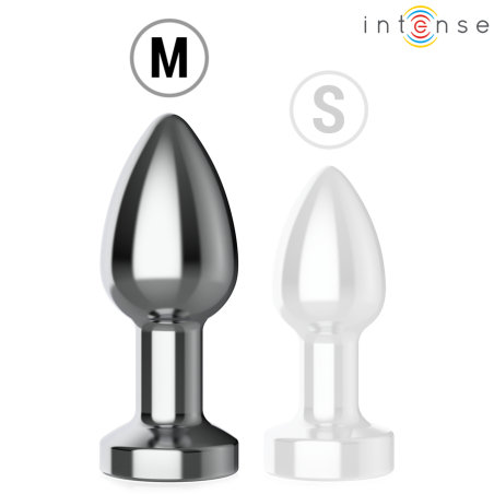 INTENSE PLUG ANAL TALLA M DE METAL VIBRADOR CON LUCES LED MULTICOLOR Y CONTROL REMOTO