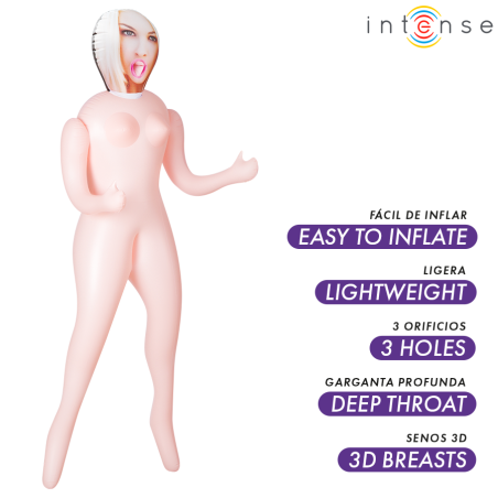 INTENSE DOLLS IRINA MUNECA HINCHABLE CON TRES ORIFICIOS