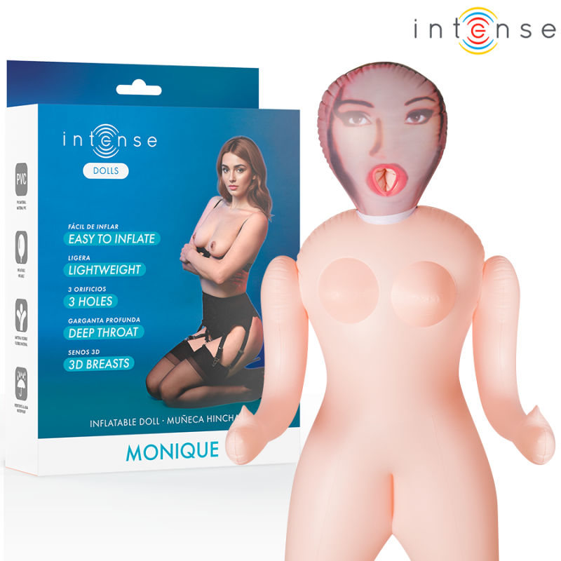 INTENSE DOLLS MONIQUE MUNECA HINCHABLE CON TRES ORIFICIOS