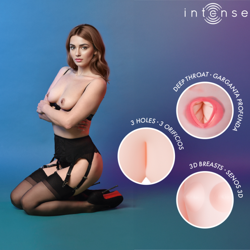 INTENSE DOLLS MONIQUE MUNECA HINCHABLE CON TRES ORIFICIOS