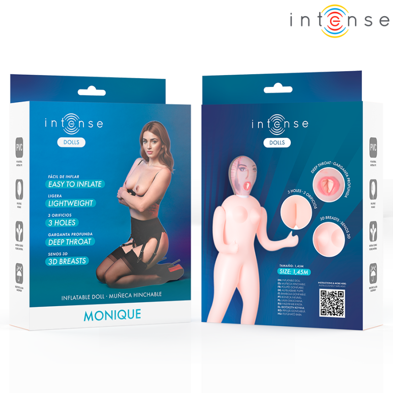 INTENSE DOLLS MONIQUE MUNECA HINCHABLE CON TRES ORIFICIOS