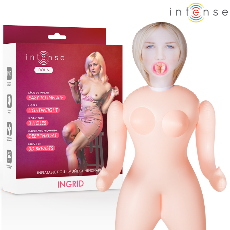 INTENSE DOLLS INGRID MUNECA HINCHABLE CON TRES ORIFICIOS