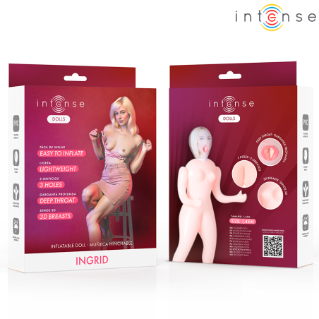 INTENSE DOLLS INGRID MUNECA HINCHABLE CON TRES ORIFICIOS