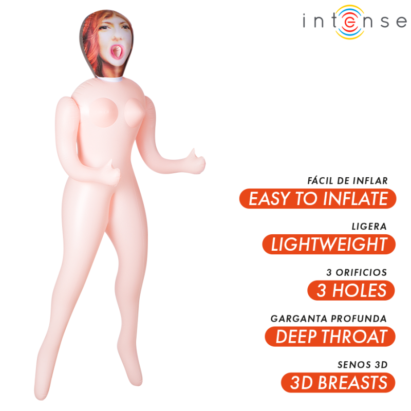 INTENSE DOLLS SCARLETT MUNECA HINCHABLE CON TRES ORIFICIOS