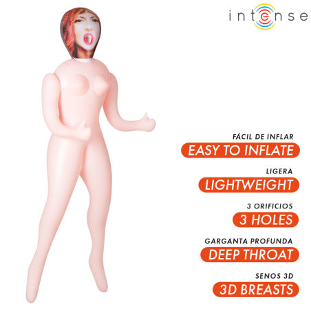 INTENSE DOLLS SCARLETT MUNECA HINCHABLE CON TRES ORIFICIOS