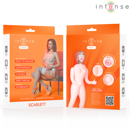 INTENSE DOLLS SCARLETT MUNECA HINCHABLE CON TRES ORIFICIOS