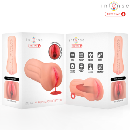 INTENSE FIRST TIME ERIKA VAGINA VIRGEN CON HIMEN Y SANGRADO
